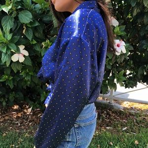 polyvester blue blouse